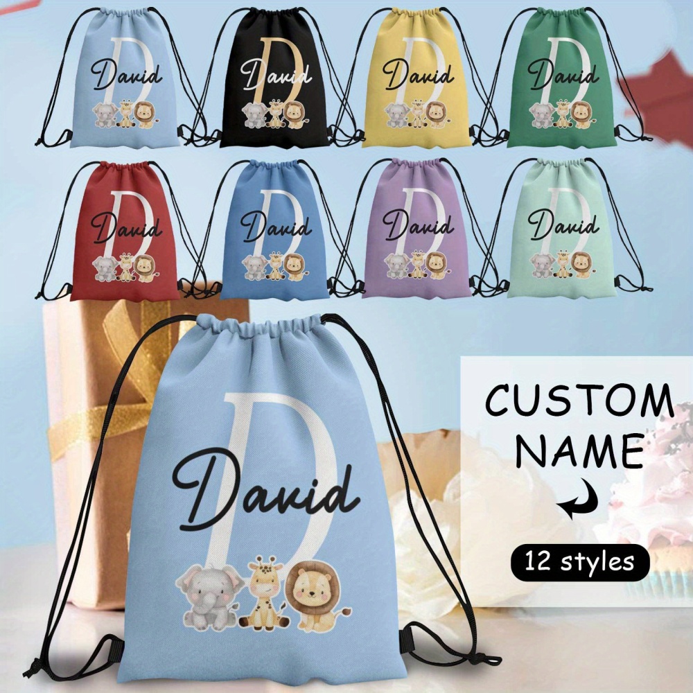 Outdoor Sport Backpack - 1Pc Cute Animal-themed Custom Name/Text Personalized