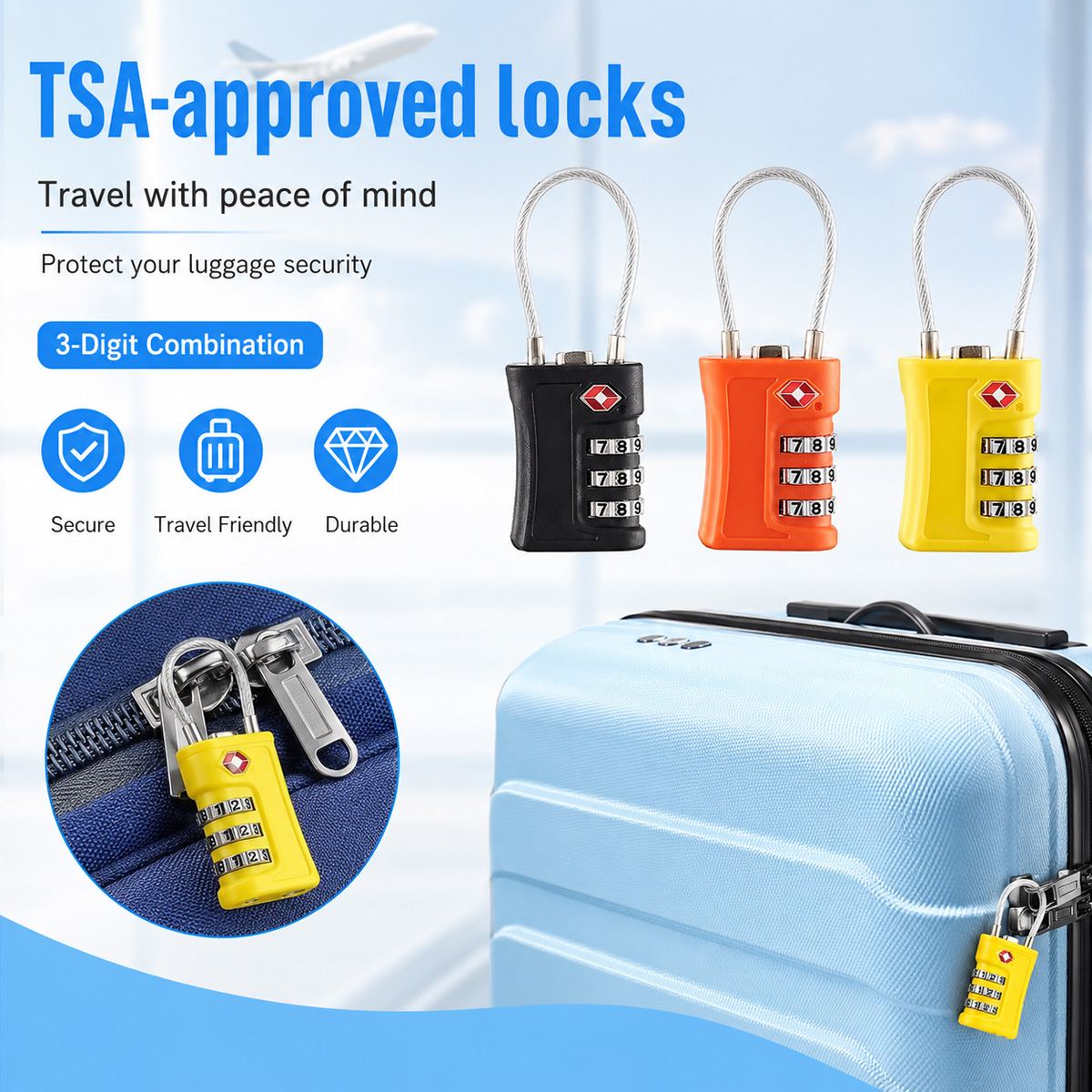 TSA Approved Luggage Lock 3 Di - огляд і ціна Outdoor Sport Backpack